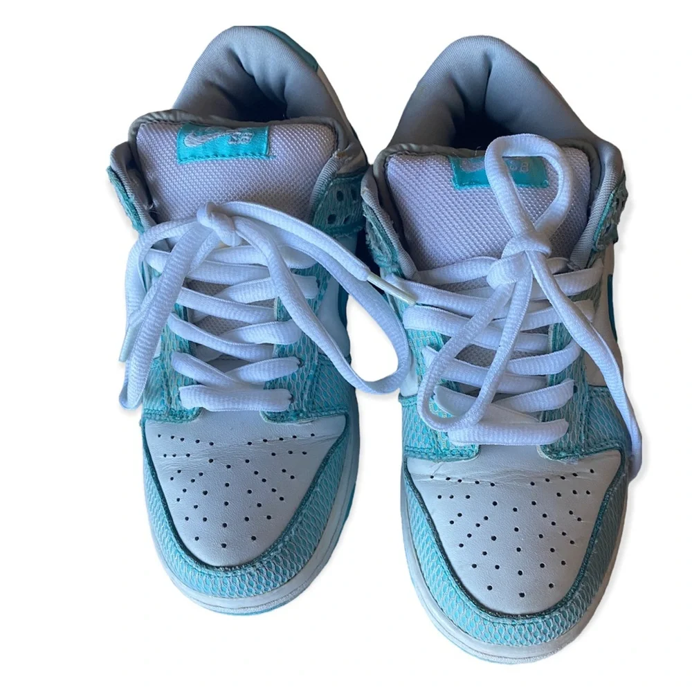Nike SB Dunk Low High Hare Blue & White Retro OG - Picture 2 of 12
